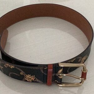 Ralph Lauren Black and Brown Designer Belt Size Small